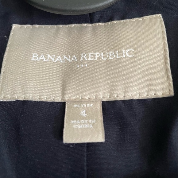 Banana Republic Navy Blue Stripped Women’s Blazer Slim Fit Size 4 - Picture 3 of 7